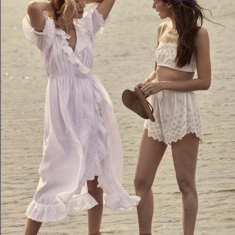 Doen Soroya White Ruffle Dress XL